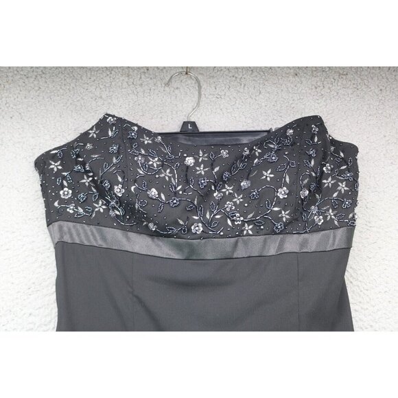 OC OC Beaded Floral Empire Waist Maxi Dress-Size 12-Whimsigoth-Side Slit - Picture 6 of 15